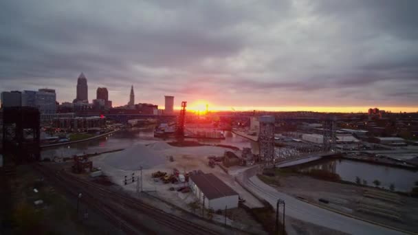 Cleveland Ohio Hava Yolları V41 Ohio Şehir Parkı Nın Gün — Stok video