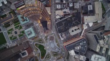 Cleveland Ohio Havacılık - Şehir merkezinin dikey perspektifi - Ekim 2017