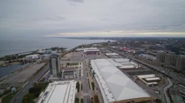 Toronto Ontario Havayolları v15 Panning Niagara kongre merkezi ve stadyumu üzerinde - Ekim 2017