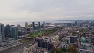 Toronto Ontario Havacılık v7 Niagara Mahallesi Panoramik Görünümü - Ekim 2017