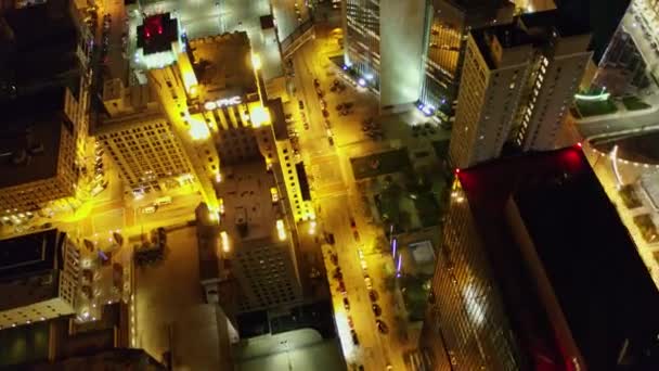 Toledo Ohio Aerial Alacsony Éjszakai Függőleges Belváros Felett 2017 Október — Stock videók