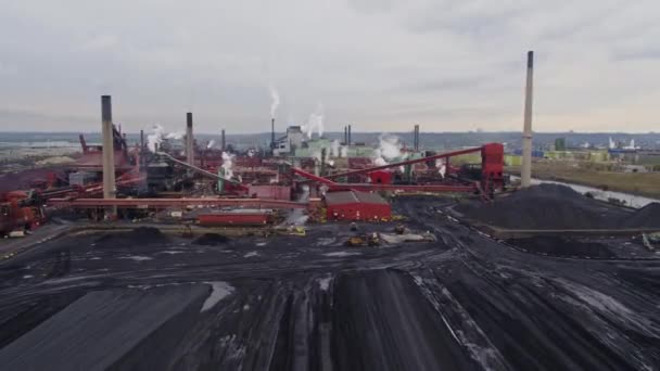 Hamilton Industrial Sector Ontario Aerial Sedimentary Rock Field Details Landscape — стокове відео