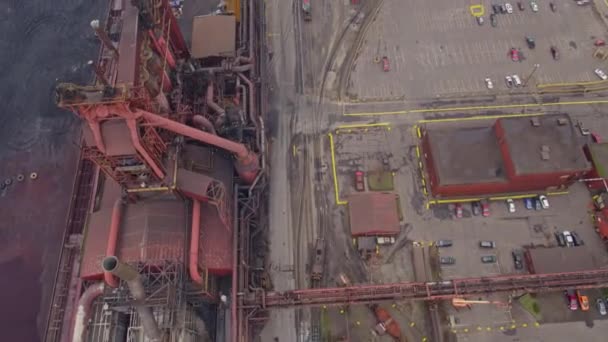 Hamilton Industrial Sector Ontario Aerial Détail Des Survols Secteur Industriel — Video