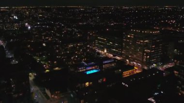 Toronto Ontario Havacılık v79 Panoramik gece şehir manzarası çatısı manzarası düşük görünüyor açık görüş - Ekim 2017