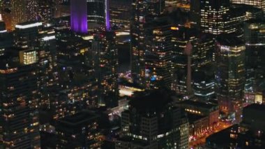 Toronto Ontario Havacılık v71 Şehir merkezindeki gökdelenlerin kuş bakışı detayları - Ekim 2017