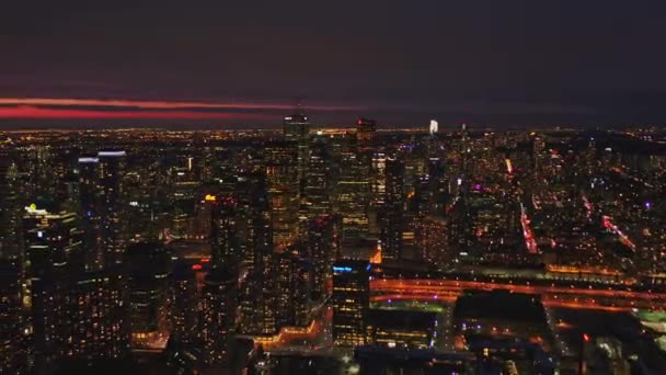Toronto Ontario Aerial V57 Pintoresco Paisaje Urbano Panorámico Desde Interior — Vídeos de Stock