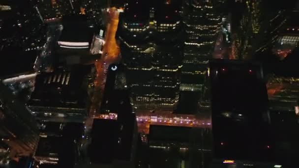 Toronto Ontario Aerial V76 Panning Birdseye Del Centro Ciudad Paisaje — Vídeos de Stock