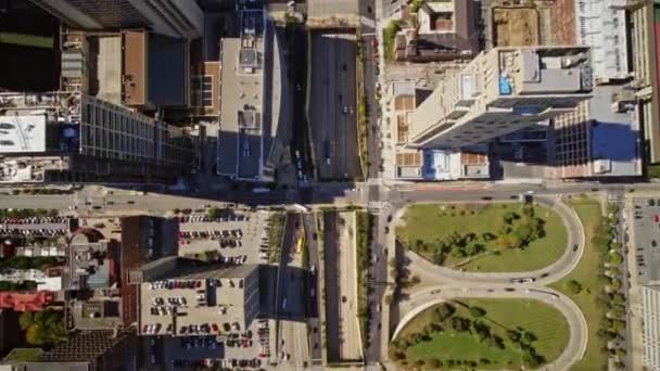 Philadelphia Pennsylvania Flygfoto V59 Vertikal Över Center City Och Centrum — Stockvideo