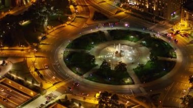 Philadelphia Pennsylvania Havacılık v111 Logan Meydanı 'nın alçak kuş bakışı detayları gökdelen gökdelen gökyüzü manzarasına gece - Ekim 2017