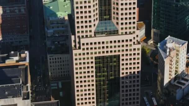 Pittsburgh Pennsylvania Aerial V14 Fliegen Sie Durch Die Innenstadt Birdseye — Stockvideo