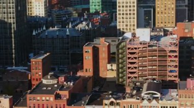 Pittsburgh Pennsylvania Havacılık v18 şehir merkezinin kuş bakışı detayları- Ekim 2017