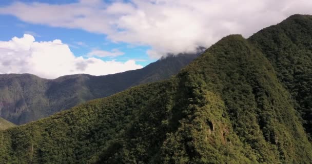 Aguas Calientes Peru Antenne V19 Hoch Über Der Stadt Mit — Stockvideo