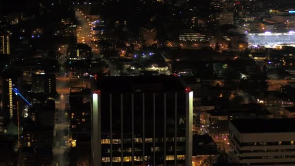 Portland Aerial V96 Voando Pelo Centro Cidade Com Vistas Para — Vídeo de Stock