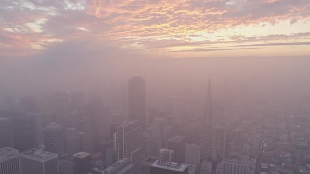San Francisco Aerial V88 Panning Birdseye Nyugat Déli Irányban Financial — Stock videók