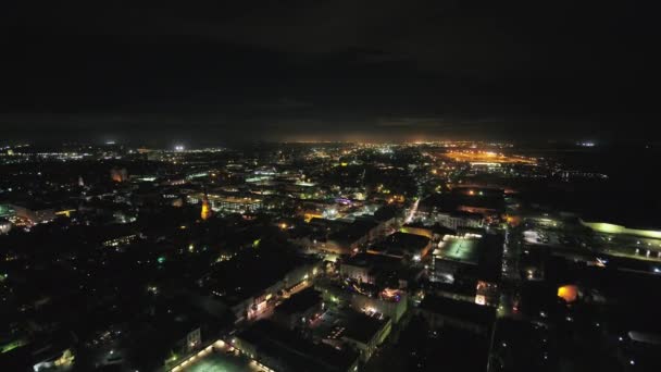 Charleston Caroline Sud Vue Aérienne Birdseye Nuit Quartier Français Octobre — Video