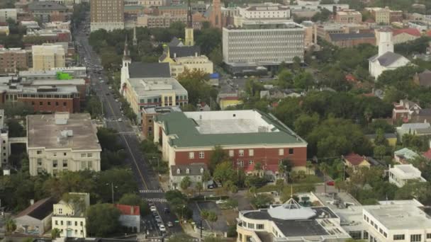 Charleston South Carolina Aerial V15 Vista Birdseye Del Barrio Radcliffeborough — Vídeos de Stock