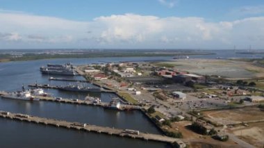 Charleston Güney Carolina Havacılık v77 Tersanenin Birdeye bakış açısı - Ekim 2017