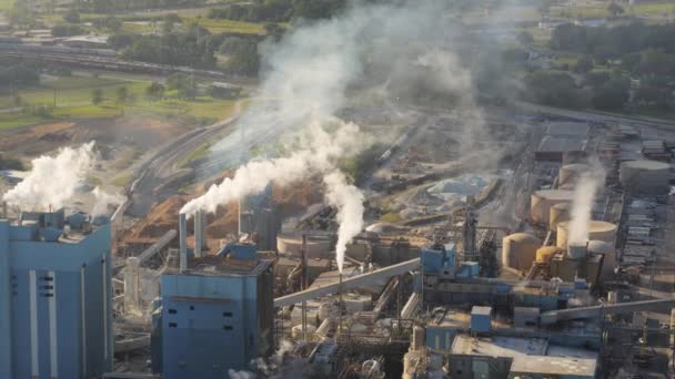 Charleston South Carolina Aerial V106 Panning View Paper Mill Railway — Video Stock