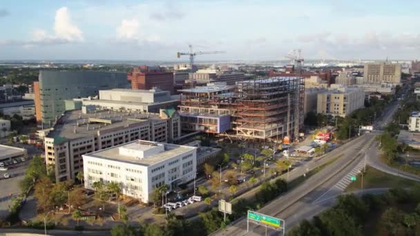 Charleston Caroline Sud Aerial V123 Panoramique Autour Construction Bâtiments Octobre — Video
