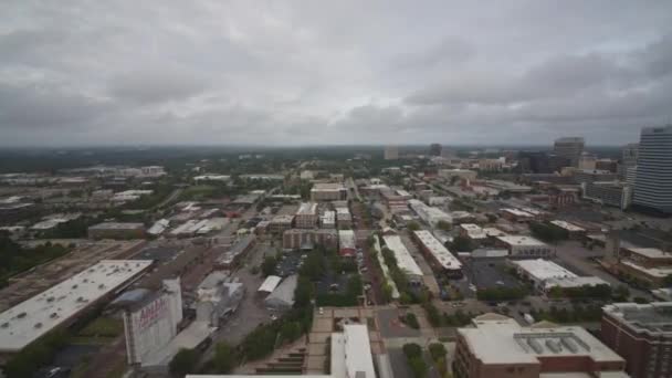 Columbia South Carolina Aerial V12 Létání Centrem Města Zpět Opačným — Stock video