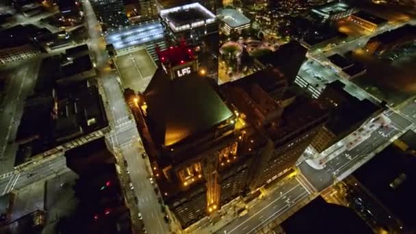 Greensboro North Carolina Aerial Panning Overtop High Buildings Detail View — Wideo stockowe