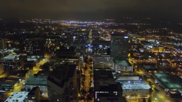 Columbia South Carolina Aerial Nighttime Panoramisch Oktober 2017 — Stockvideo