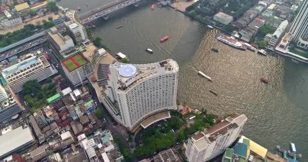 曼谷泰国航空V58高至极低的海滨城市景观观景 2018年3月 — 图库视频影像
