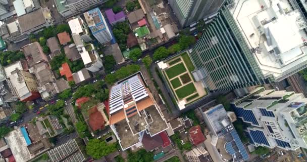 Bangkok Thailand Aerial V54 Høj Lodret Bybillede Med Motorvej Detalje – Stock-video