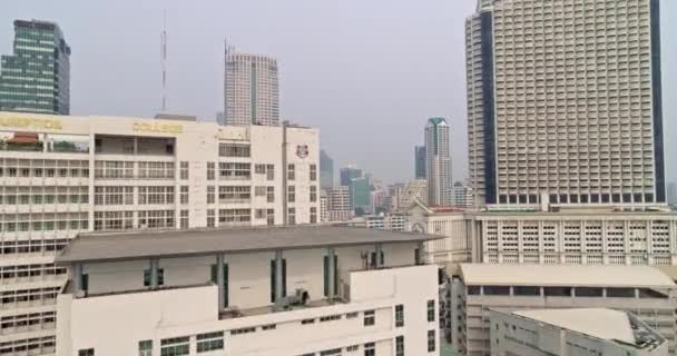 Bangkok Thailand Flygfoto V52 Låg Till Hög Fågelskådning Utsikt Över — Stockvideo