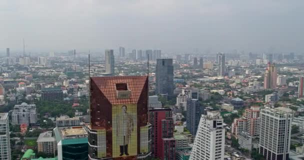 Bangkok Thailand Antenne V113 Panorama Aus Der Vogelperspektive Zur Vertikalen — Stockvideo