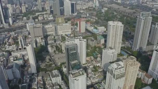 Bangkok Tajlandia Aerial V173 Widok Ptaki Latające Wokół Watthana Khlong — Wideo stockowe