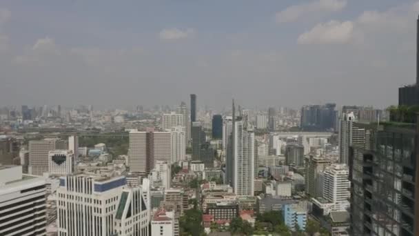 Bangkok Thailand Luchtfoto V166 Vliegen Laag Watthana Soi Sukhumvit Gebied — Stockvideo