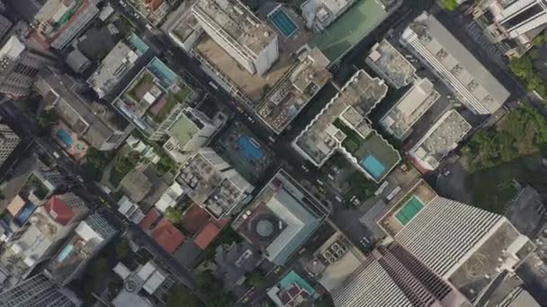 Bangkok Tailandia Aerial V175 Vista Vertical Volando Sobre Rascacielos Del — Vídeo de stock