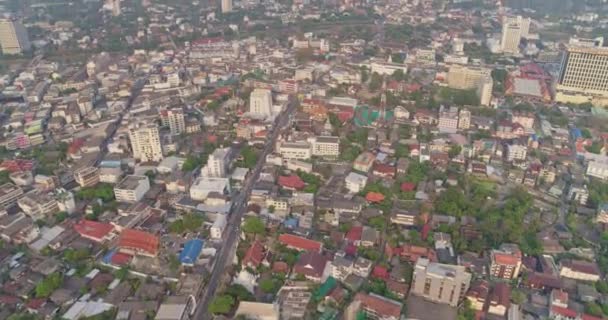 Chang Mai Thailand Aerial V13 Traveling Birdseye Cityscape Březen 2018 — Stock video