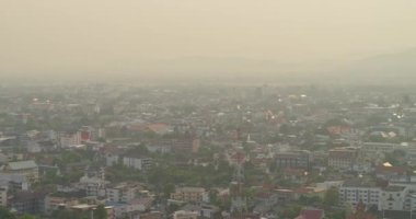 Chang Mai Tayland Havacılık V14 güzel güneş ışığıyla gezen kuş bakışı şehir manzarası Mart 2018