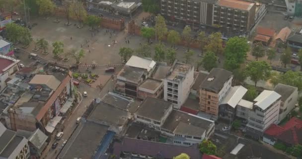 Chang Mai Thaiföld Aerial V15 Panning Birdseye Közelről Udvar Kultúra — Stock videók