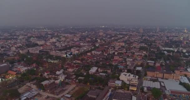 Chang Mai Thajsko Letecké V17 Panoramatické Ptačí Oko Městská Krajina — Stock video