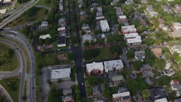 Norfolk Virginia Aerial V17 Birdseye Przelatujące Nad Dzielnicą Gandawy Zachodniej — Wideo stockowe