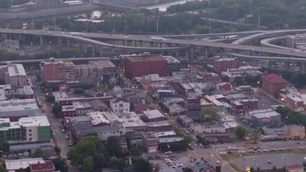 Richmond Virginia Aerial V23 Panning Birdseye Main Street Station Tren — Videoclip de stoc