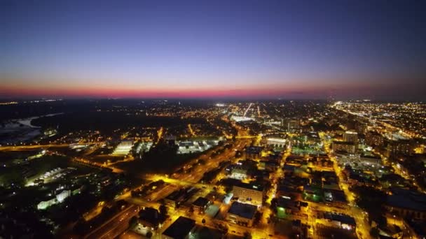 Richmond Virginia Aerial V30 Panning Cityscape View Bivid Sky Říjen — Stock video