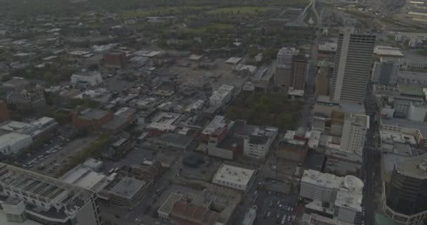 Mobile Alabama Aerial Birdseye Survolant Centre Ville Avec Vue Sur — Video