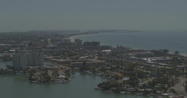 Pete Beach Florida Aerial Вид Над Клавишами Остатками Inspire Март — стоковое видео