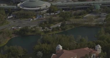 Orlando Florida Havacılık V26 gündüz şehir parkının manzarası - DJI Inspire 2, X7, 6k - Mart 2020