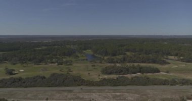 Jekyll Adası Georgia Havalimanı V3 güzel kumlu plajın, ormanın ve gökyüzünün gündüz görüntüsü - DJI Inspire 2, X7, 6k - Mart 2020