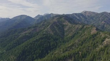 Teanaway Ormanı Washington Havacılık V3 kuş gözü dağ manzarası ve ormandaki kamp alanından çekildi - Haziran 2020