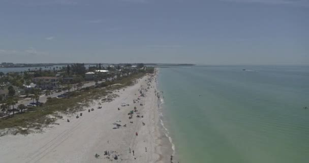 Pete Beach Florida Flygfoto Grupper Människor Som Njuter Dag Ute — Stockvideo