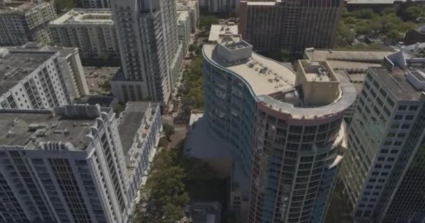 Orlando Florida Aerial Birdseye Shot Monolith Buildings Downtown Cityscape Dji — Stock Video