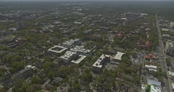 Gainesville Florida Aerial Birdseye Húzza Felfedi Főiskolai Campus Területek Dji — Stock videók