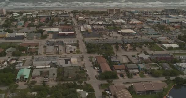 Cocoa Beach Florida Aerial Birdseye View Town Banana River Islets — Stock Video