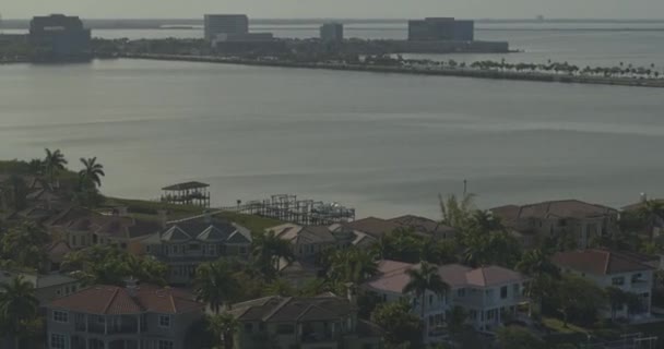 Tampa Florida Aerial V65 Birdseye Girato Della Città Country Quartiere — Video Stock